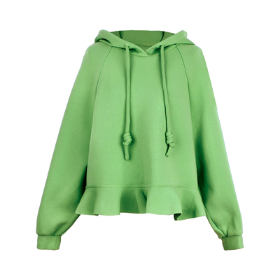 素芭立体层次感荷叶边卫衣