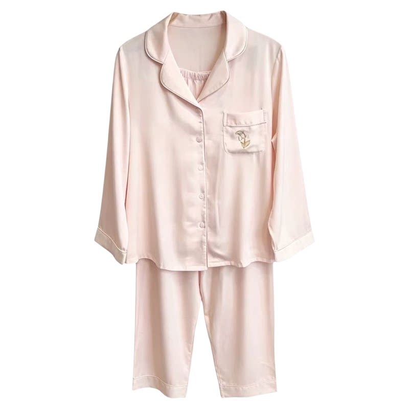 香蜜闺秀女士精纺丝家居服套装