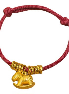 新中式本命年小马手链女款复古