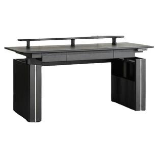 轻奢实木书桌电脑桌写字桌子办公工作台桌面可调节现代电动升降桌