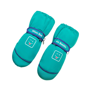 儿童连指滑雪手套加绒加厚冬季男童女孩玩雪防水保暖防寒风手闷子