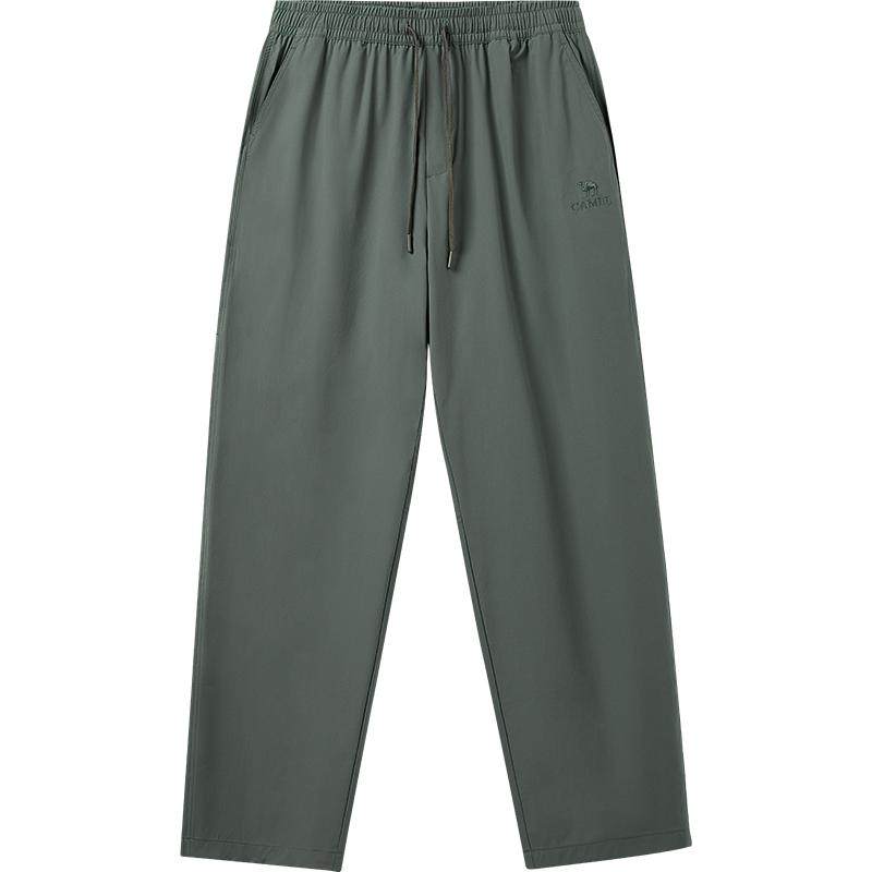 骆驼男装速干休闲长裤2026春夏新款宽松透气清爽运动百搭休闲裤