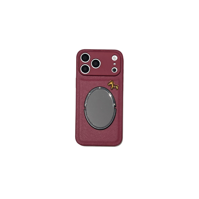 新年款马年苹果17镜子手机壳皮质