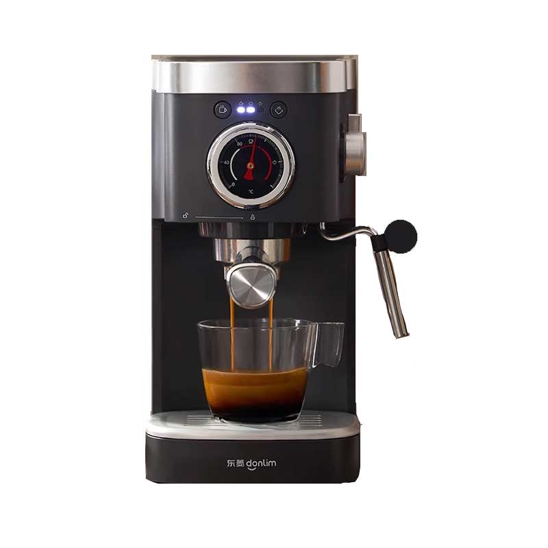Donlim/东菱 DL-6400咖啡机意式温度可视全半自动家用奶泡机小型