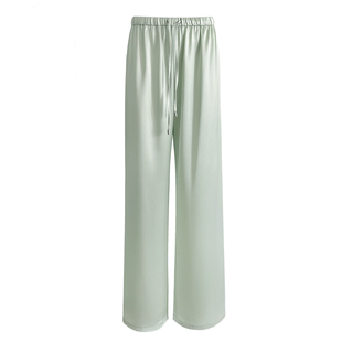 高端醋酸阔腿裤女夏薄款高腰垂坠感休闲凉凉冰丝拖地直筒缎面裤子