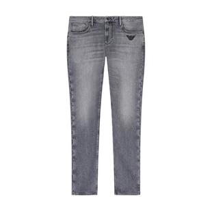 EMPORIO ARMANI/阿玛尼夏季新款男士修身刺绣水洗休闲低腰牛仔裤
