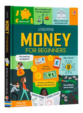 Usborne出品 Money for Beginners 少年商学院：读懂金融 英文原版 儿童绘本知识百科科学科普读物彩色插图精装尤斯伯恩