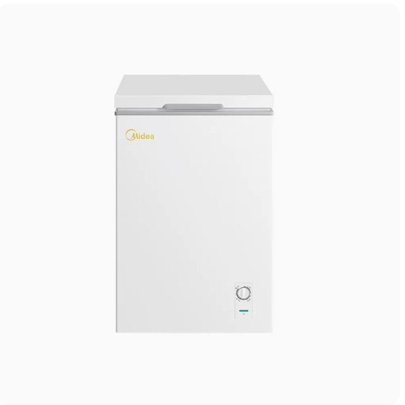 美的新款100升家用减霜冷冻冰柜