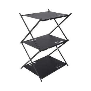户外黑化铝合金置物架可变形折叠桌子多功能露营便携式两用轻量化