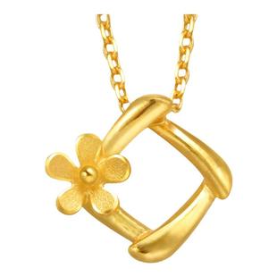 周生生Essence永系列黄金吊坠足金花吊坠项坠珠宝首饰品29132P