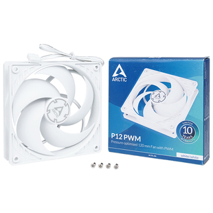 ARCTIC P12 PWM white 12cm机箱散热风扇 1800转 PWM智能温控