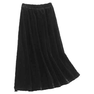 a字裙长裙半松紧腰气质感半身裙