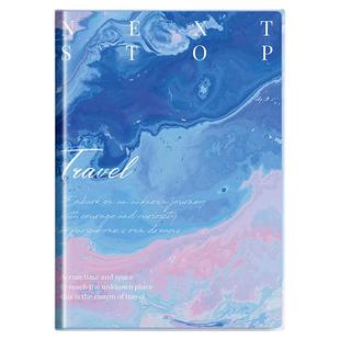 四方伙伴B5胶套笔记本子肤感EVA胶套本日记本b5文艺初中高中大学生专用作业本少女感小清新练习本加厚记事本