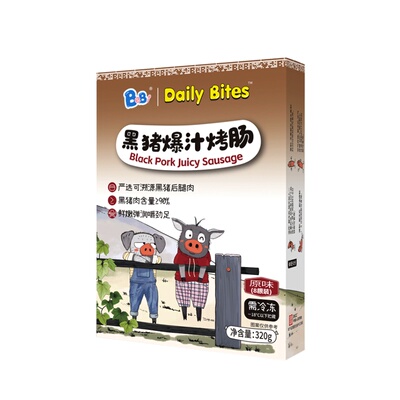 BeBi黑猪肉原味爆汁烤肠香肠