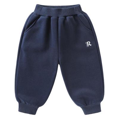 右欧男童女童加绒运动裤儿童卫裤