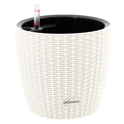 自动吸水懒人仿藤编简约风花盆