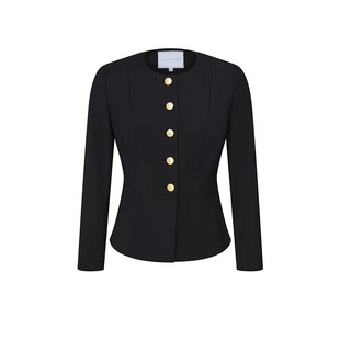 TieForHer Berkeley王妃外套 高智感圆领单排扣通勤西装短外套女