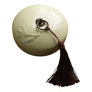 竹节瓷器防干墨碟 中式竹节墨碟笔筒/笔洗/防干墨碟/笔搁/火锅砚/美观实用练习套装瓷器存墨书法用品文房四宝