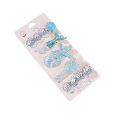 2025新款彩色海星贝壳珍珠发夹