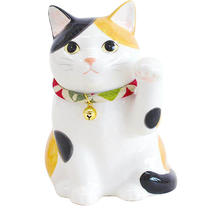 日本药师窑仿真招财猫进口摆件