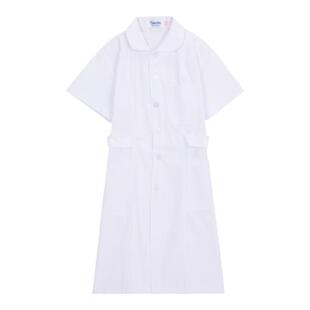 南丁格尔护士服夏季女短袖白色娃娃领舒适透气修身医院药店工作服