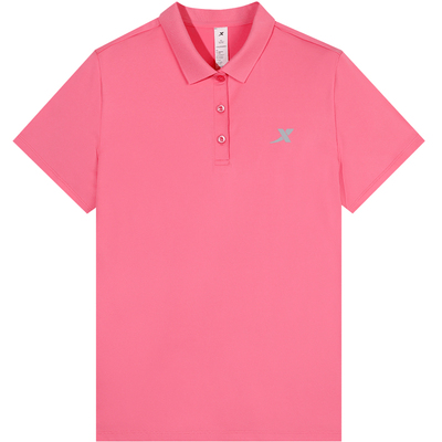 特步短袖女Polo衫冰丝速干衣