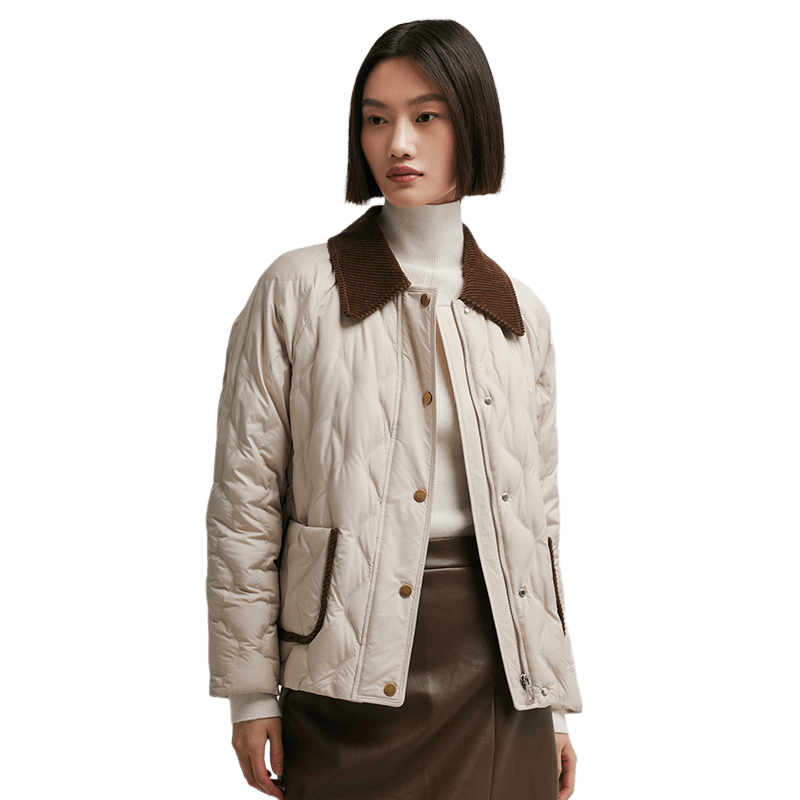 千仞岗短款翻领羽绒服