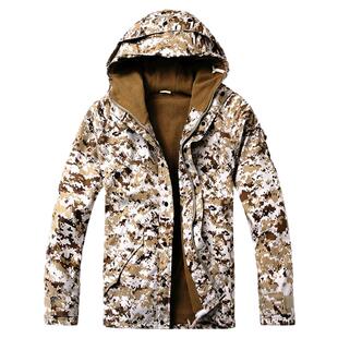 户外迷彩战术G8风衣冲锋衣男士加绒加厚冬季保暖服外套美军大衣