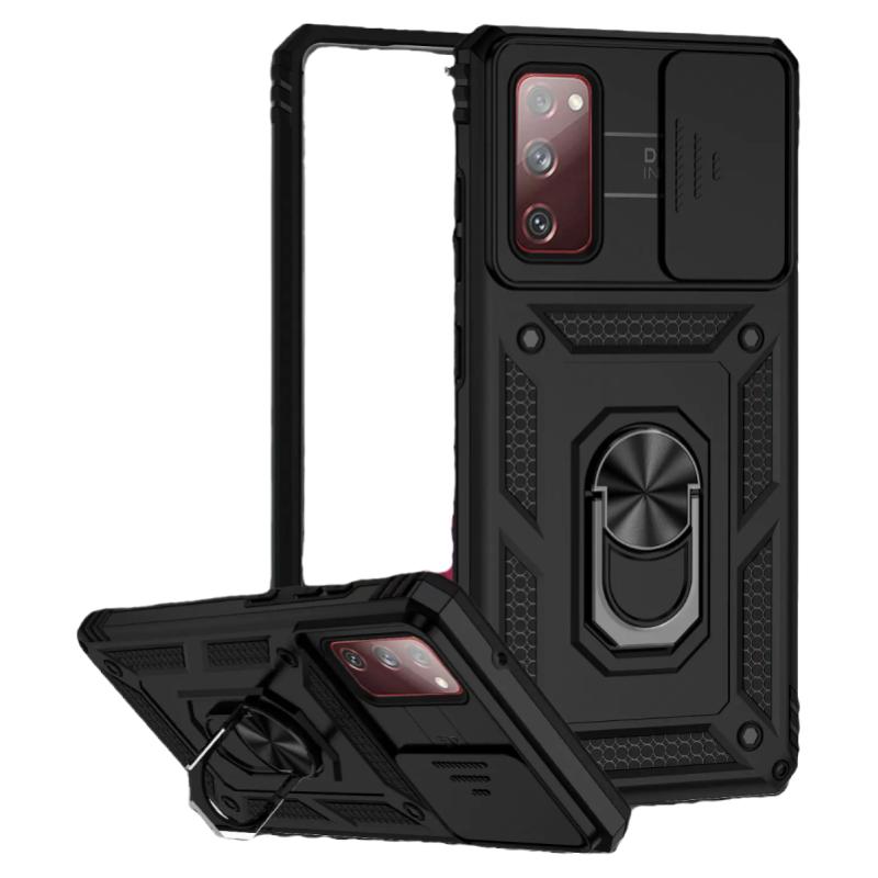 适用三星s20fe手机壳军工级防摔Galaxy S20保护套s20ultra新款滑盖镜头s20+磁吸指环支架s20plus全包创意潮壳