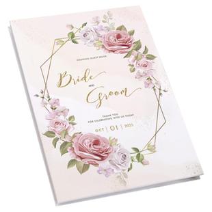 甄禧印记婚礼签名册个性定制礼金簿结婚签到册婚庆签名簿礼簿空白