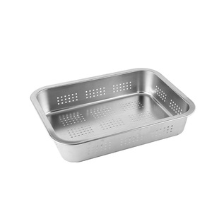 长方形不锈钢方盆冲孔过滤带孔大号炸鸡漏油晾水洗菜沥水筐漏油盆