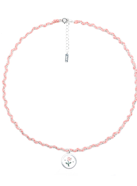 THISNESS纯银编织花朵项链