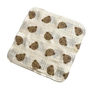 宝宝纱布小方巾新生婴儿口水巾手帕拍嗝巾儿童纯棉洗脸毛巾洗漱巾