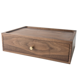 梵瀚 日式木质桌面抽屉式收纳盒置物架书桌a4文件简约杂物整理盒