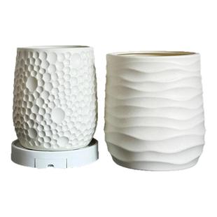 大号树脂花盆轻奢高级感家用特大塑料发财树天堂鸟龟背竹专用带托