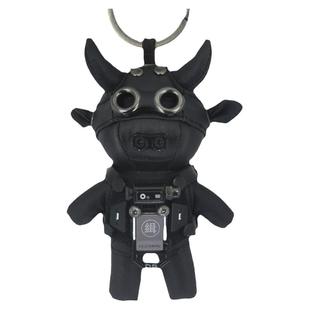 蒸汽精灵 『暗黑系列/小萌牛』之缉毒小黑牛 生肖挂件 个性钥匙扣