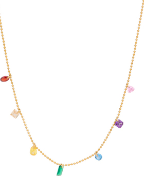 彩色锆石项链FLOAT/浮漾锁骨链女