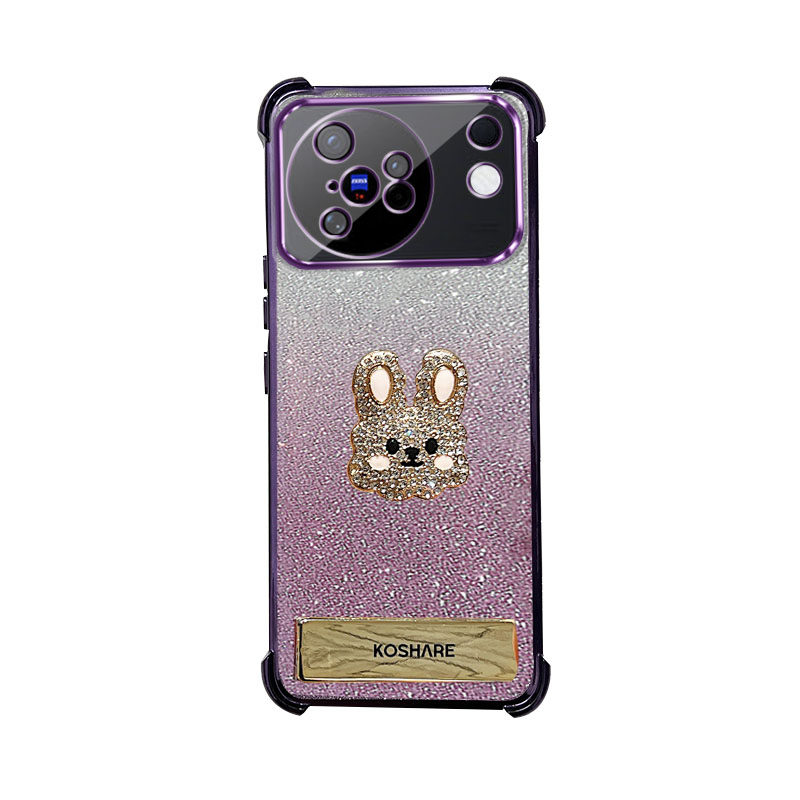 vivoX500手机壳萌兔支架