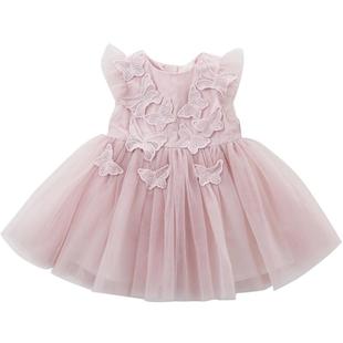 戴维贝拉儿童连衣裙夏装女童礼服公主裙宝宝蓬蓬裙周岁生日裙子