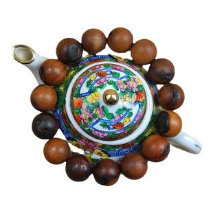 雷击枣木手串15mm老木料雕刻文玩情侣礼物静心念珠防惊吓雷劈枣树