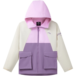 官方正品安踏儿童女童初冬外套摇粒绒运动加绒中大童三防风