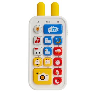 贝恩施儿童早教手机婴儿宝宝仿真按键音乐电话女孩可啃咬益智玩具