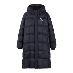 骆驼羽绒服女长款冬季2025保暖防风石墨烯极寒男士鸭绒厚外套