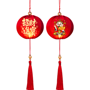 2026新年发光小灯笼挂饰春节过年中式红色树上装饰品挂件场景布置