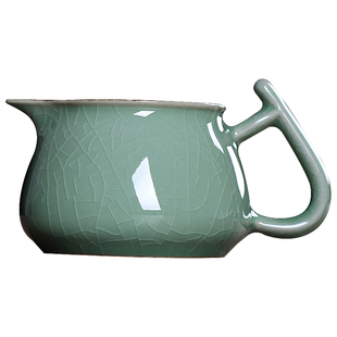 青瓷公道杯陶瓷大号公杯分茶器耐热大容量茶海高档分茶杯哥窑开片