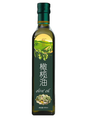 西班牙进口特级初榨橄榄油500ML瓶装正宗橄榄油喝健身食用精炼