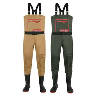 下水裤雨裤带雨鞋皮叉裤半身防水衣抓捕鱼全身男连体水库加厚水鞋