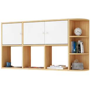 墙上书架置物架吊柜挂墙式书柜墙面收纳储物柜书房客厅墙壁柜壁橱