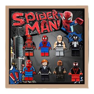KGBOX乐高抽抽乐漫威蜘蛛侠人仔76288 76307相框亚克力展示盒