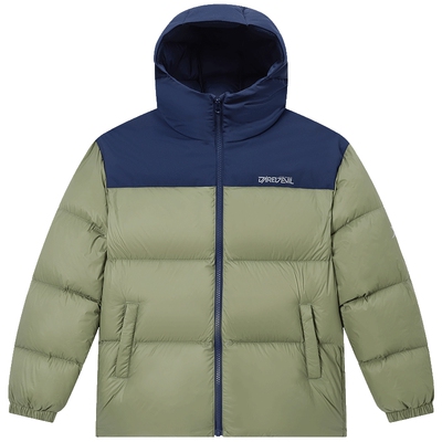 特步童装女童加厚款羽绒服2026秋冬新款儿童保暖外套拼接运动冬装